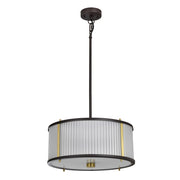 Lampadario Corona Acciaio Bronzo E Vetro Ottone Antico 3 Luci E27