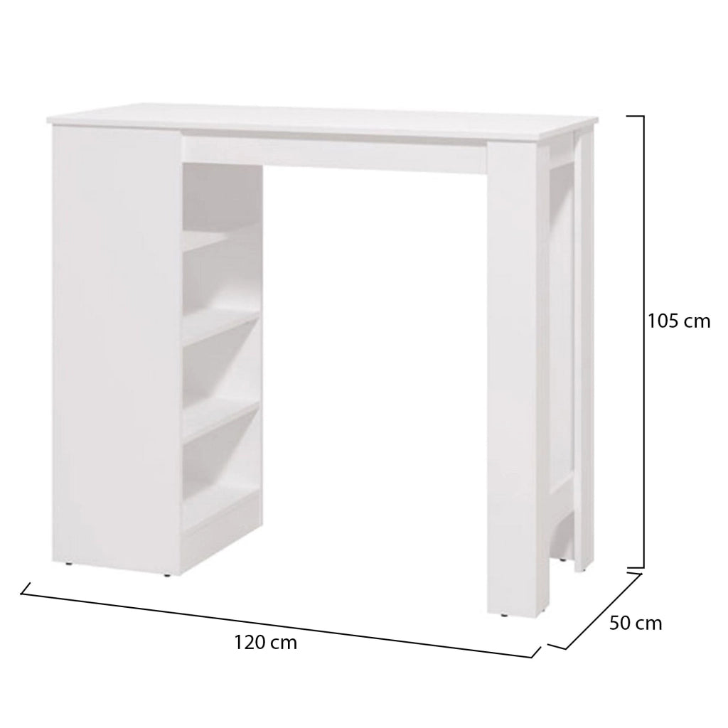 Sedriano, Tavolo Fisso 2 Posti, 120x50x105h cm Bianco