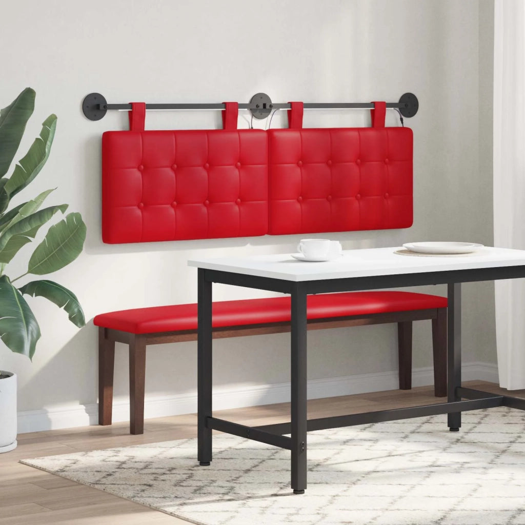 Testiera | Testata sospesa Con luce LED Rosso Similpelle
