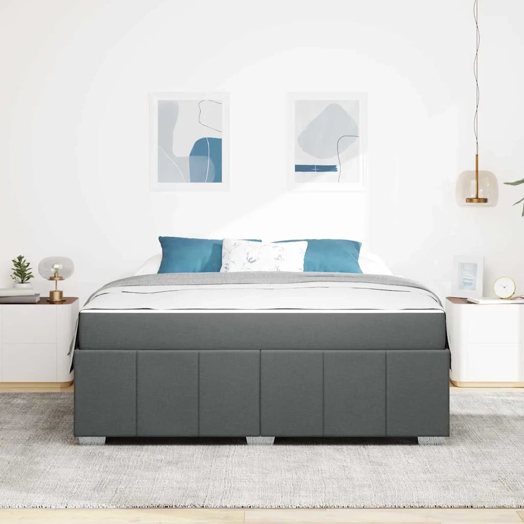 Struttura del letto Grigio scuro 180 x 200 cm Tessuto 3398301
