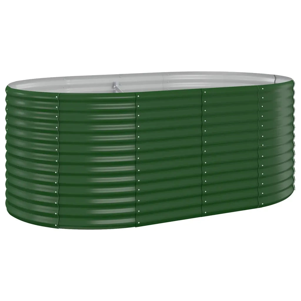 Fioriere | Cassetta per fiori | Letto Giardino Acciaio Zincato 175x100x68 cm Verde