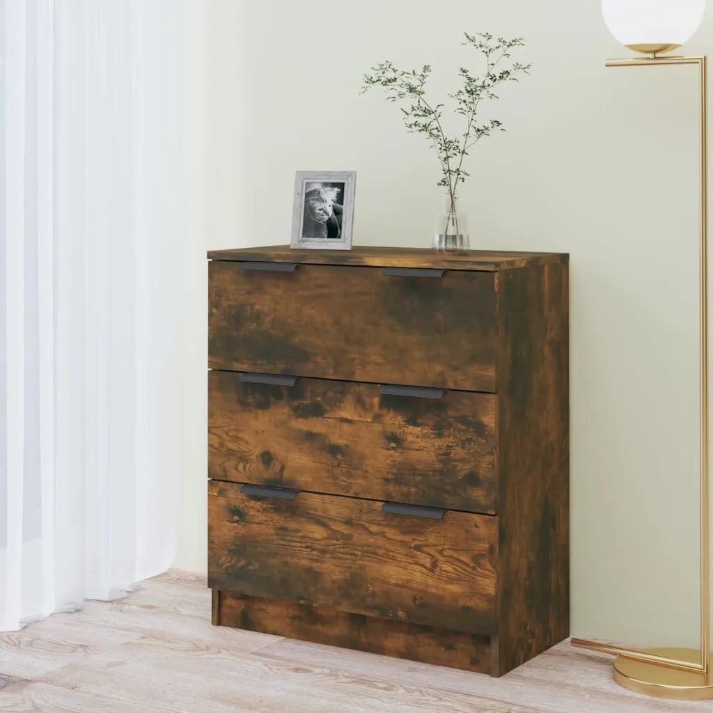 Credenza Rovere Fumo 60x30x70 cm in Legno tecnico 816985
