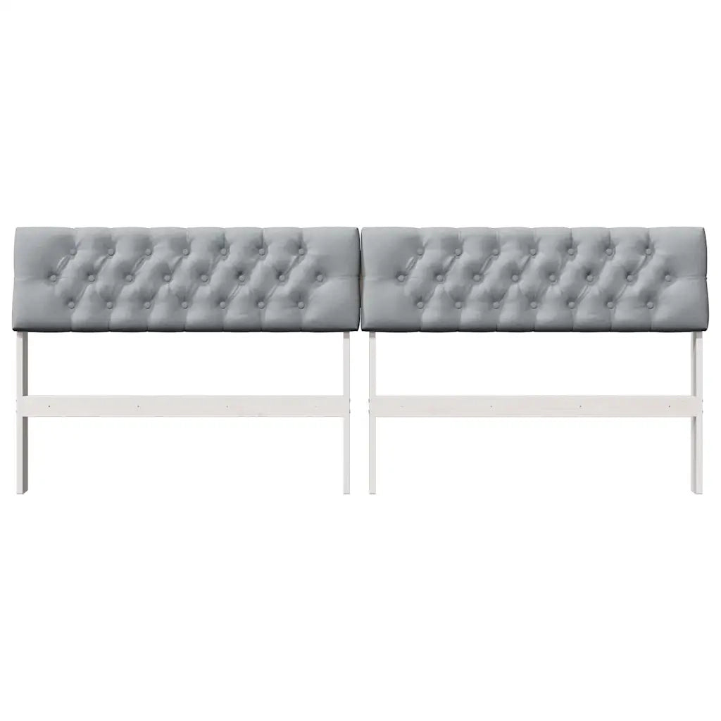 Testiera imbottita Grigio chiaro 200 cm Pino massello