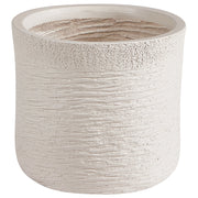 Vaso per piante in argilla beige 26 x 26 x 25 cm per interni ed esterni resistente alle intemperie