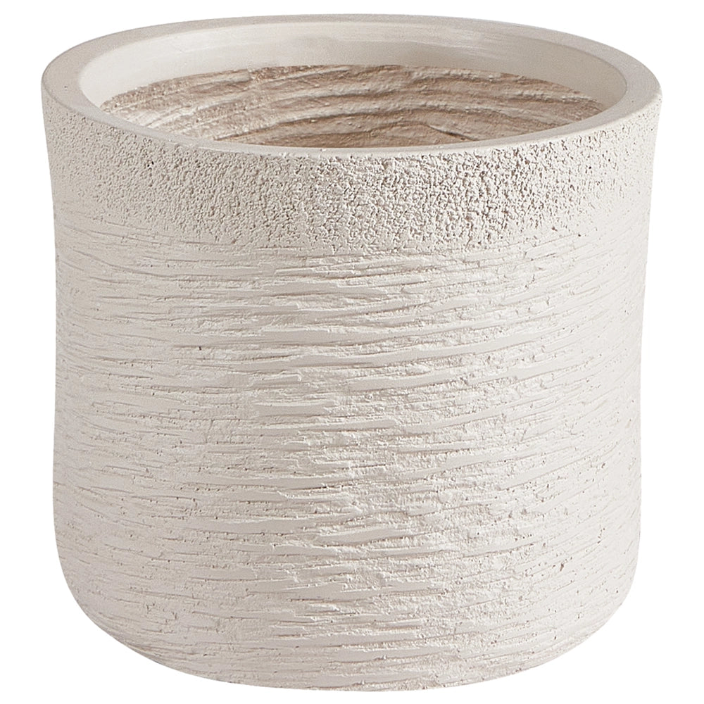 Vaso per piante in argilla beige 26 x 26 x 25 cm per interni ed esterni resistente alle intemperie