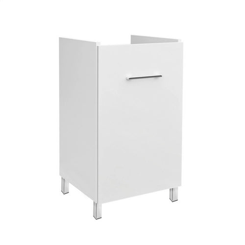 Mobile per lavatoio in ceramica 45x50 cm un anta - Bianco
