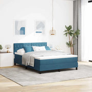 Letto a Sorgente LED con led Blu Scuro 160 x 200 cm Velluto 3342600
