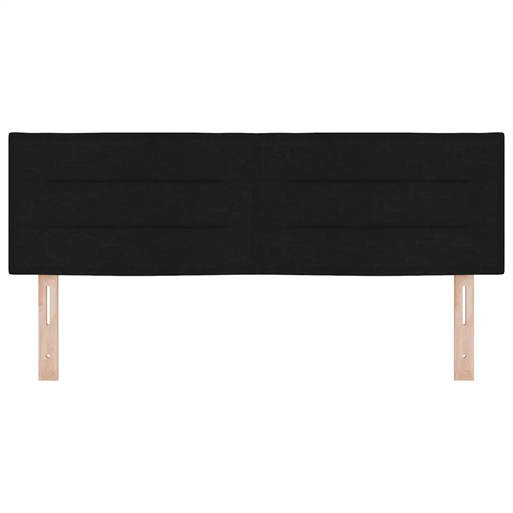 Testiera LED con strisce LED con testiera Nero 160 cm Tessuto 3337994