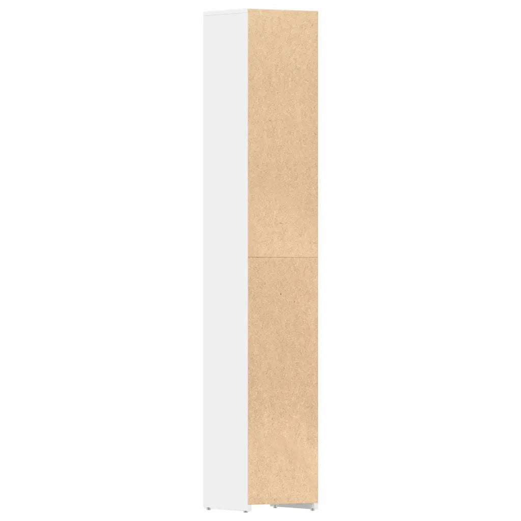 Mobile contenitore da bagno dalle linee pulite 30 x 30 x 183,5 cm legno composito bianco 02_0047715
