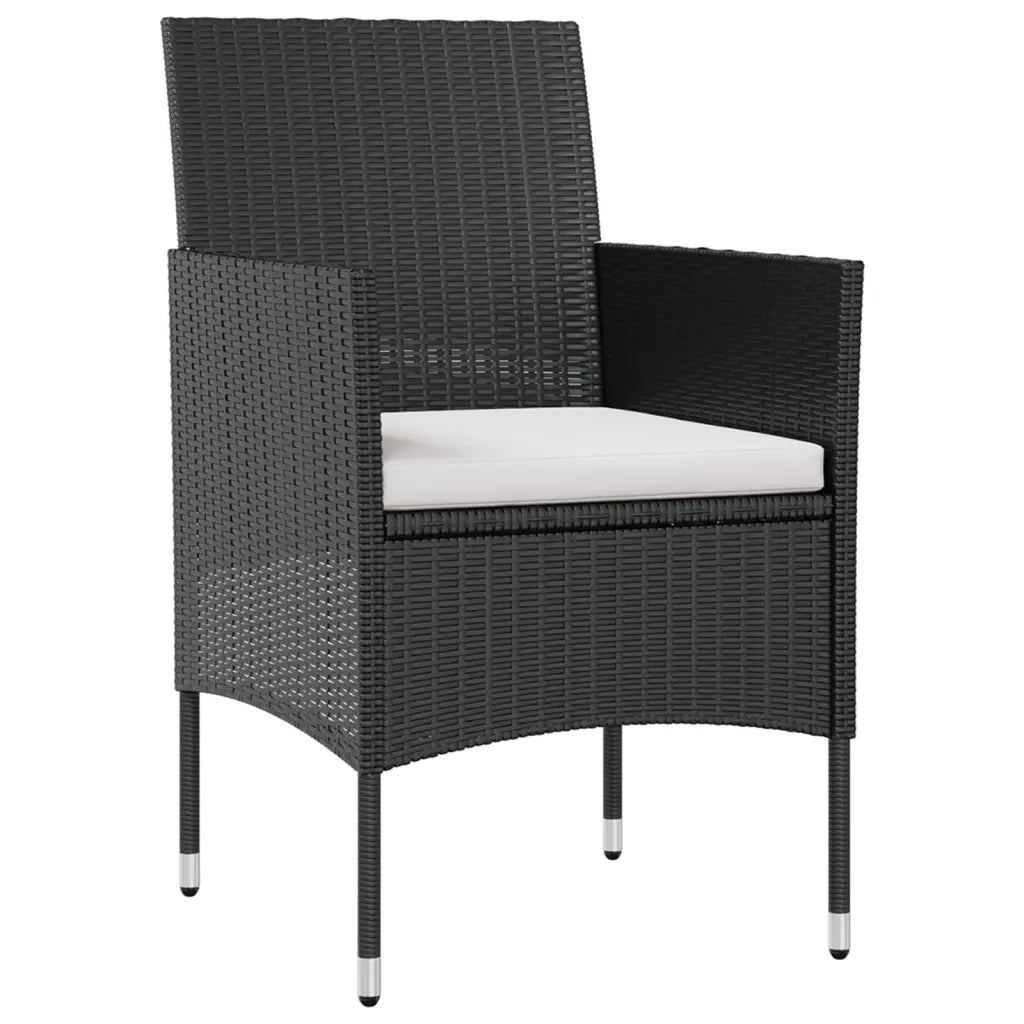 Set Divani da Giardino 16 pz con Cuscini in Polyrattan Nero 3095956