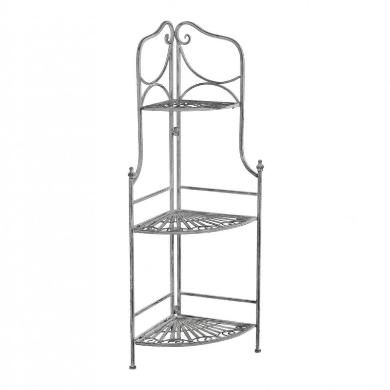 SCAFFALE ROSALIE 3 PIANI BIANCO OSSIDATO