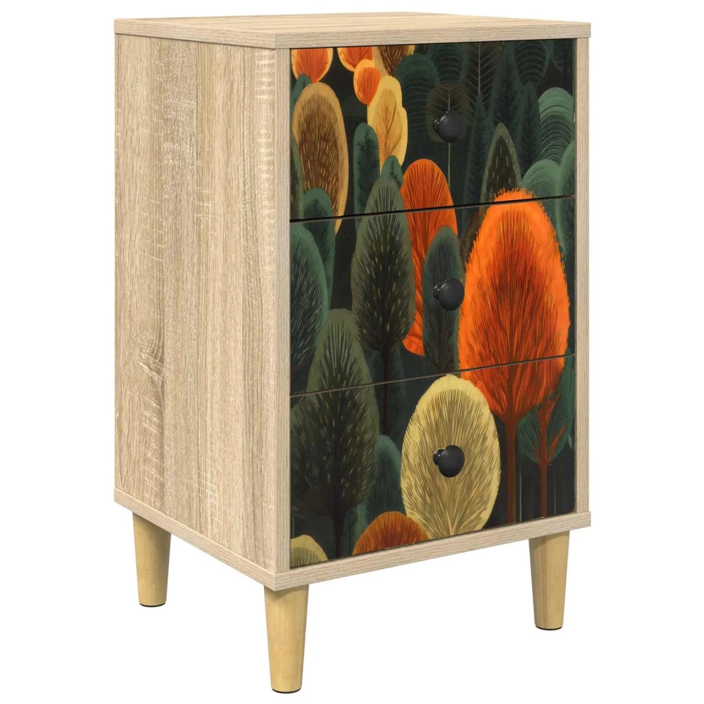 Armadio da Notte ZAANDAM Rovere Sonoma 36 x 33 x 60 cm 8007291