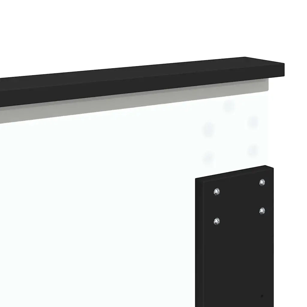 Testiera-Testata-Testiera Decorativa Rovere Nero 150 cm Legno multistrato 406780
