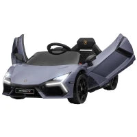 Auto Elettrica per Bambini da 3-5 Anni, Guida Dolce, Telecomando, Clacson, Plastica e Metallo, Grigio