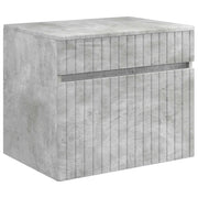Mobiletto da Bagno a Muro Grigio Cemento 59 x 44,5 x 50 cm