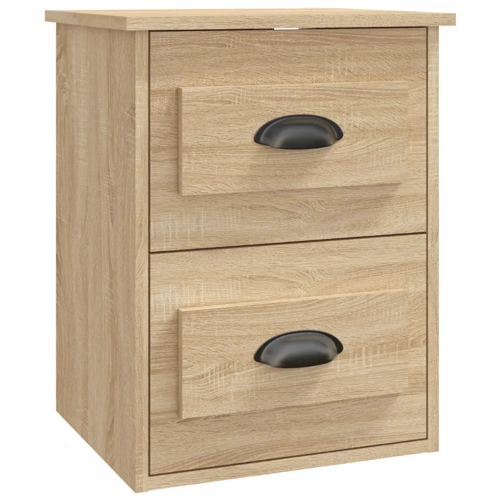 Comodino | Armadio da Notte | Mobiletto da notte a Parete Rovere Sonoma 41,5x36x53 cm
