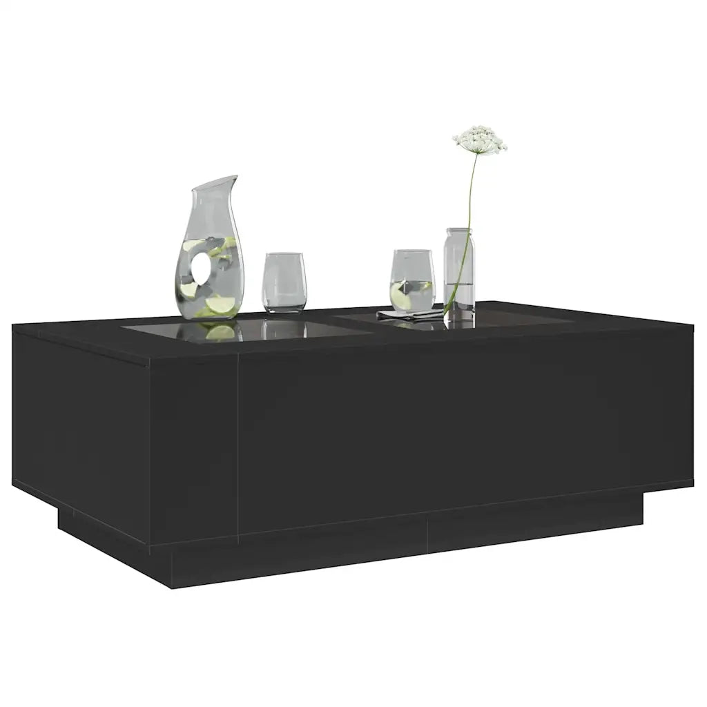 Tavolino da Salotto con LED Infinity Nero 116x69x40 cm 3284057