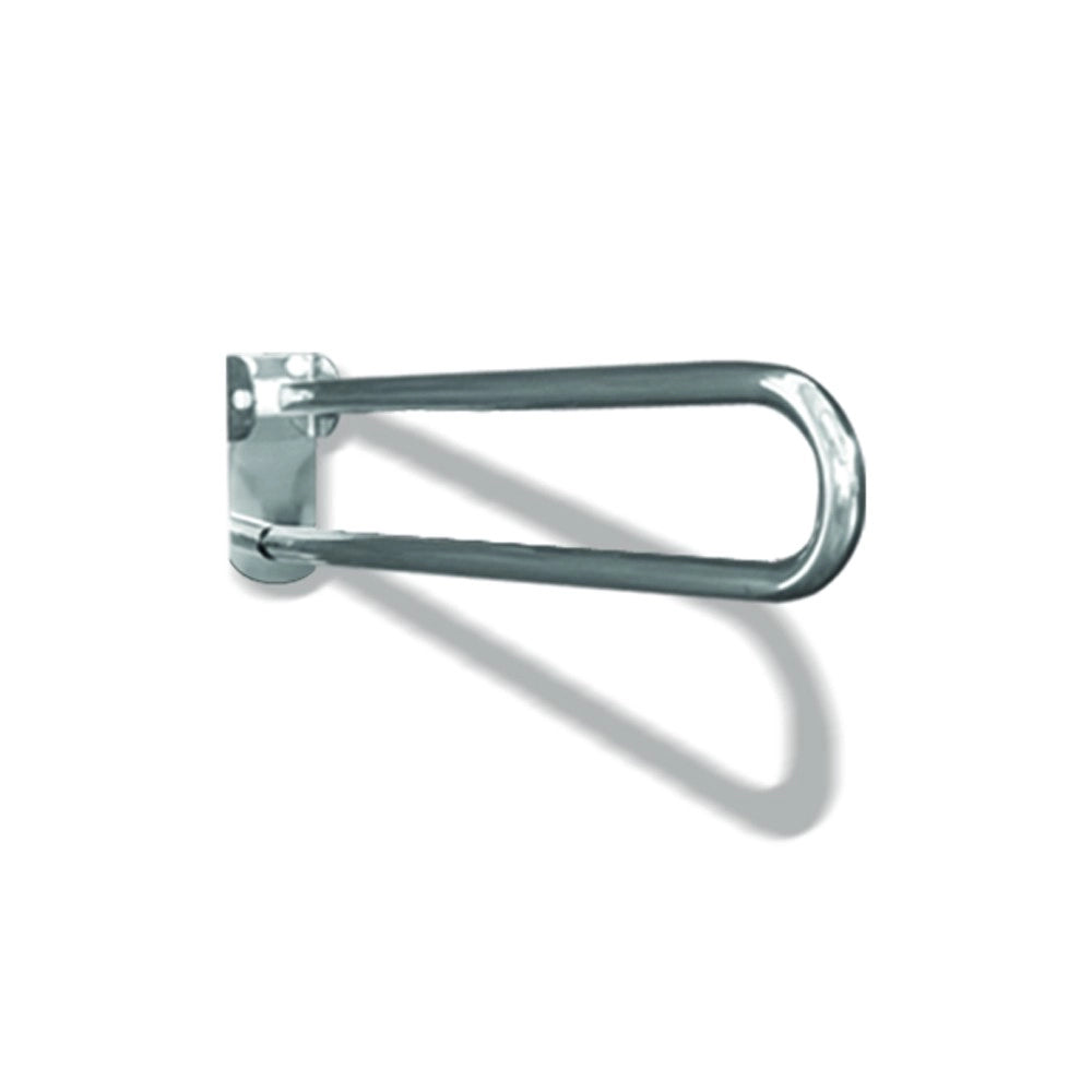 Maniglione barra ribaltabile con piastra lunga cm70 inox bianco