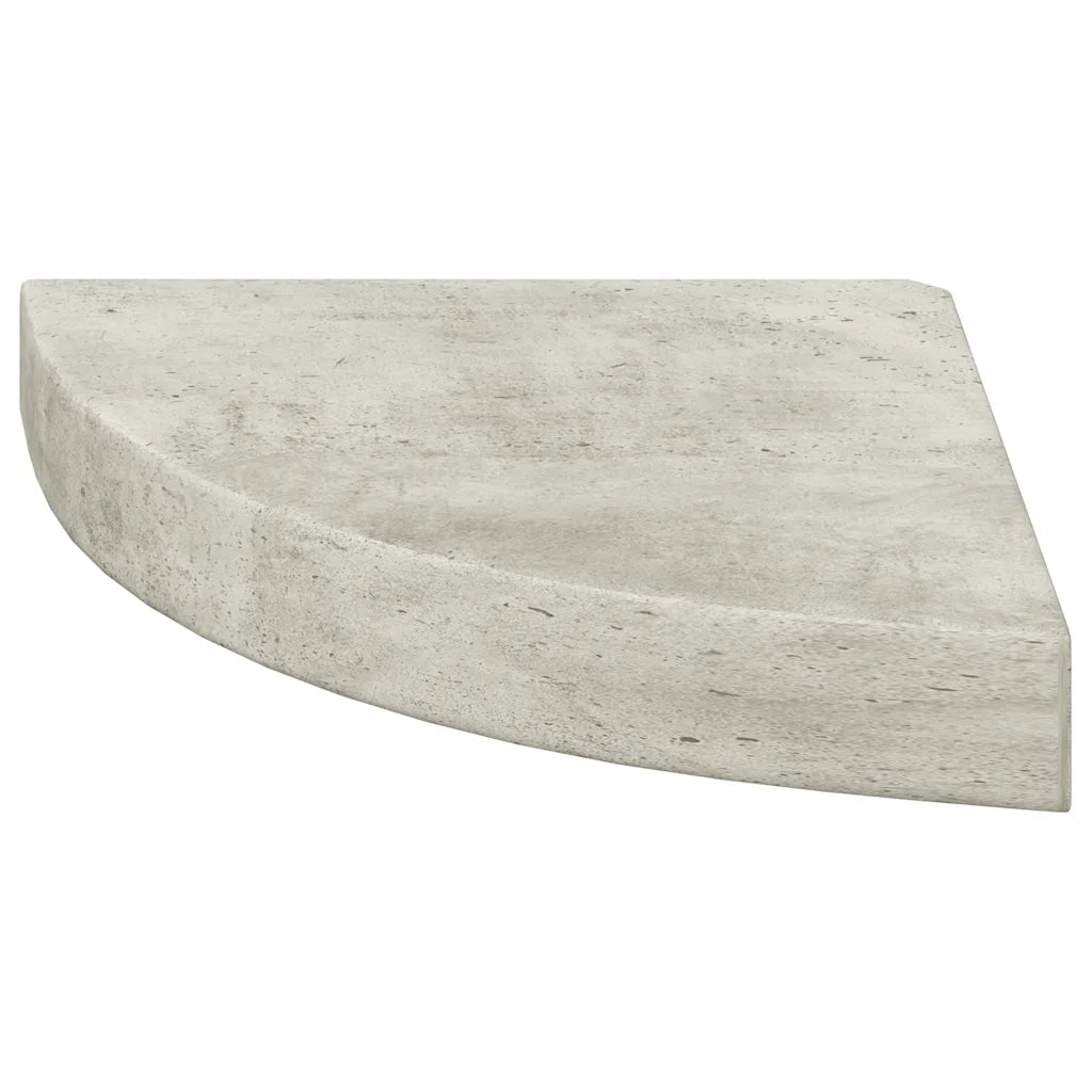 Mensola Angolare Grigio Cemento 25x25x3,8 cm in MDF cod mxl 59548