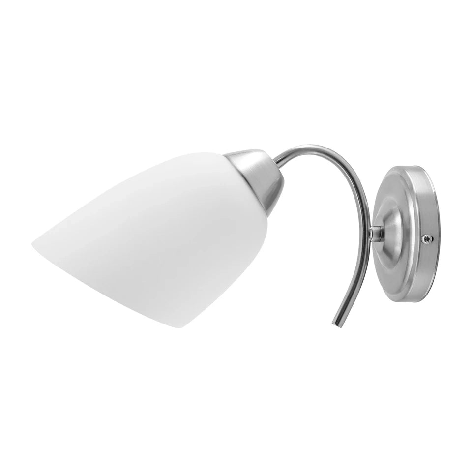 Lampada da parete classica singola Activejet NIKITA in nichel E27 per il soggiorno