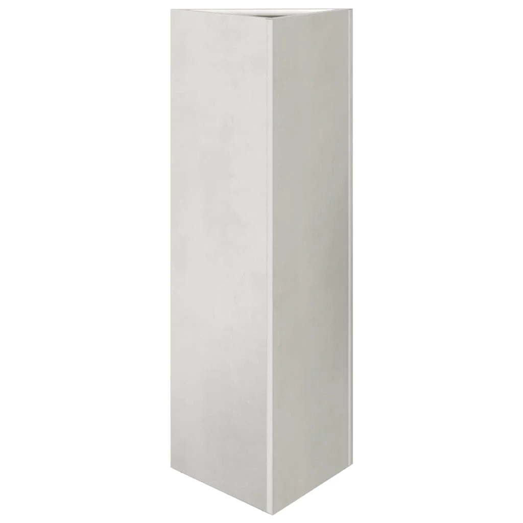 Fioriera rialzata triangolare per piante fiori e patio/giardino 30 x 26 x 75 cm acciaio inox argento 02_0038807