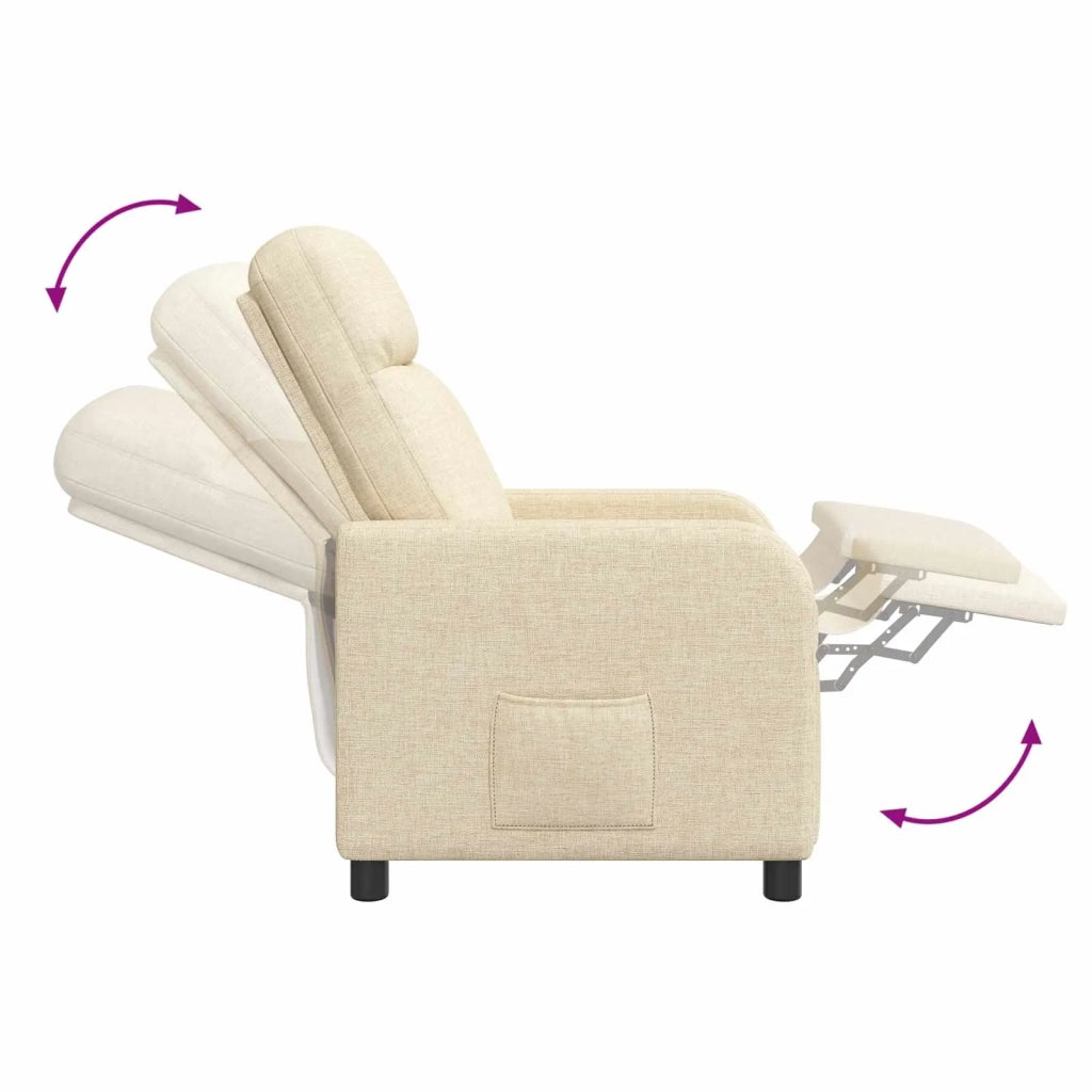 Divano Sedia-Poltrona Massaggiante Crema Tessuto 626916