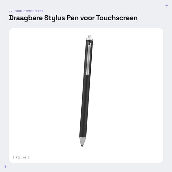 Penna Stilo Portatile - Penna per Touchscreen - Penna Digitale - Lega di Alluminio - Leggero - Protezione della Punta Soft