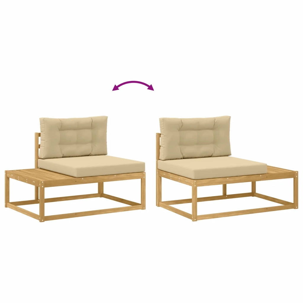 Divano da esterno-Divano da Giardino Bianco 115 x 83 x 73 cm Poliestere 963543