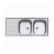 Lavello inox 2v dxsc. 116x50 incasso