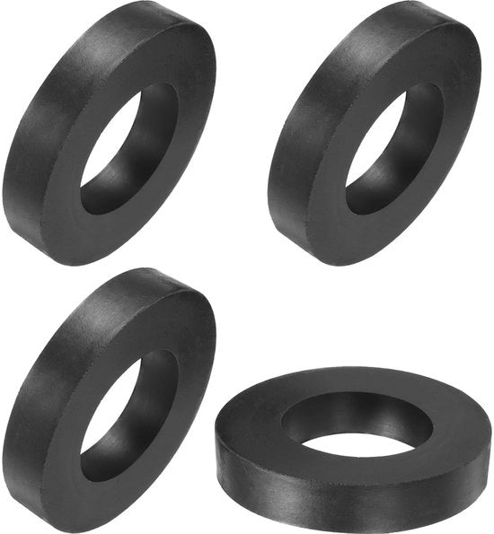 Set di Supporti a Distanza 4 pezzi - Gomma - 50 mm OD - 26 mm ID - 10 mm Altezza - Pads Antivibrazione - Pads di Dampening per Mobili