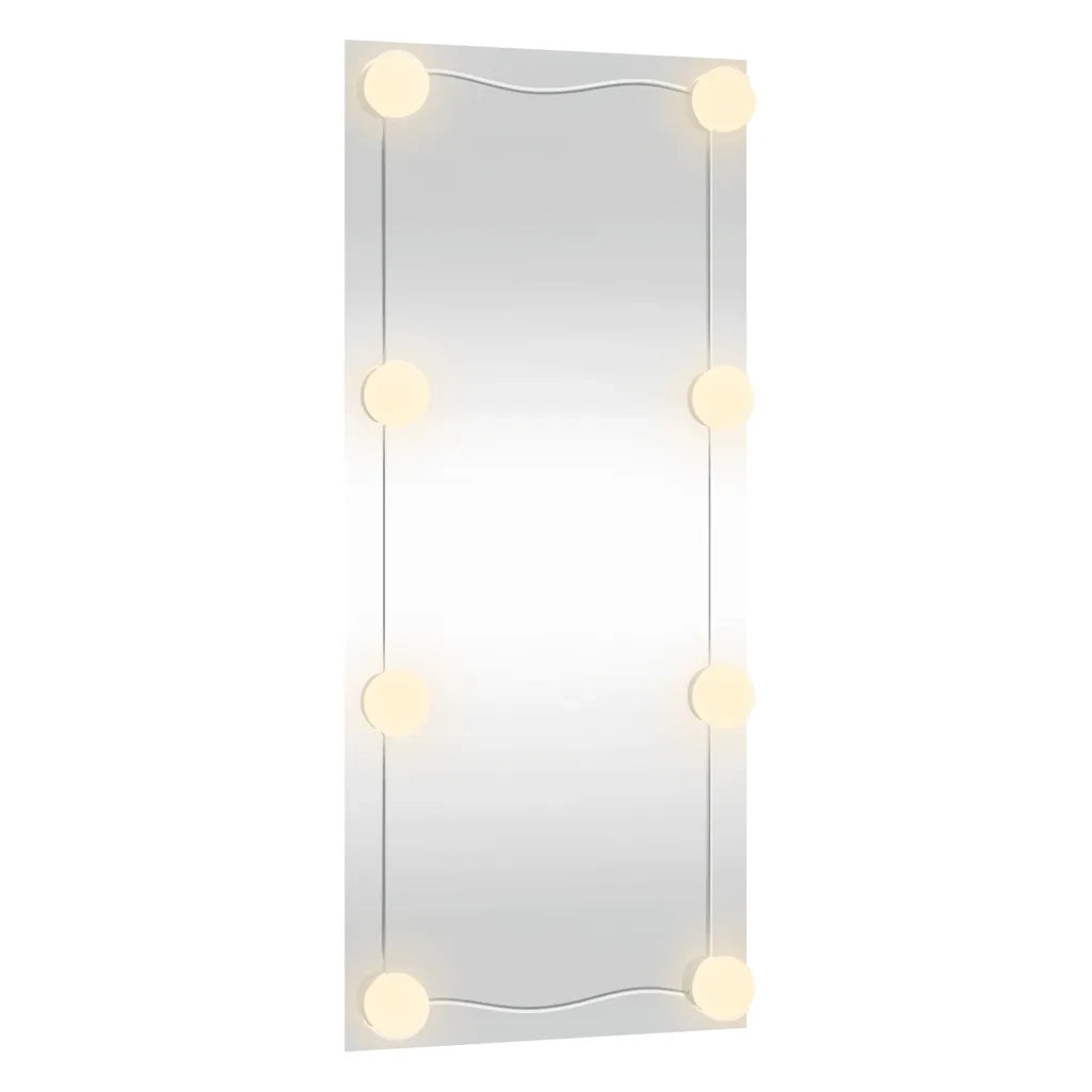 Specchio da Parete con Luci LED-Specchio a Muro-Specchio Decorativo 40x80 cm Vetro Rettangolare