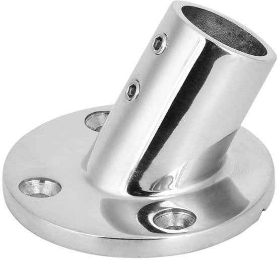 Maniglia a Rotaia Rondabile - Acciaio Inossidabile - Regolabile - Per Tubo 22/25 Mm - Qualità Professionale - 60 Gradi - Maniglia a Parete