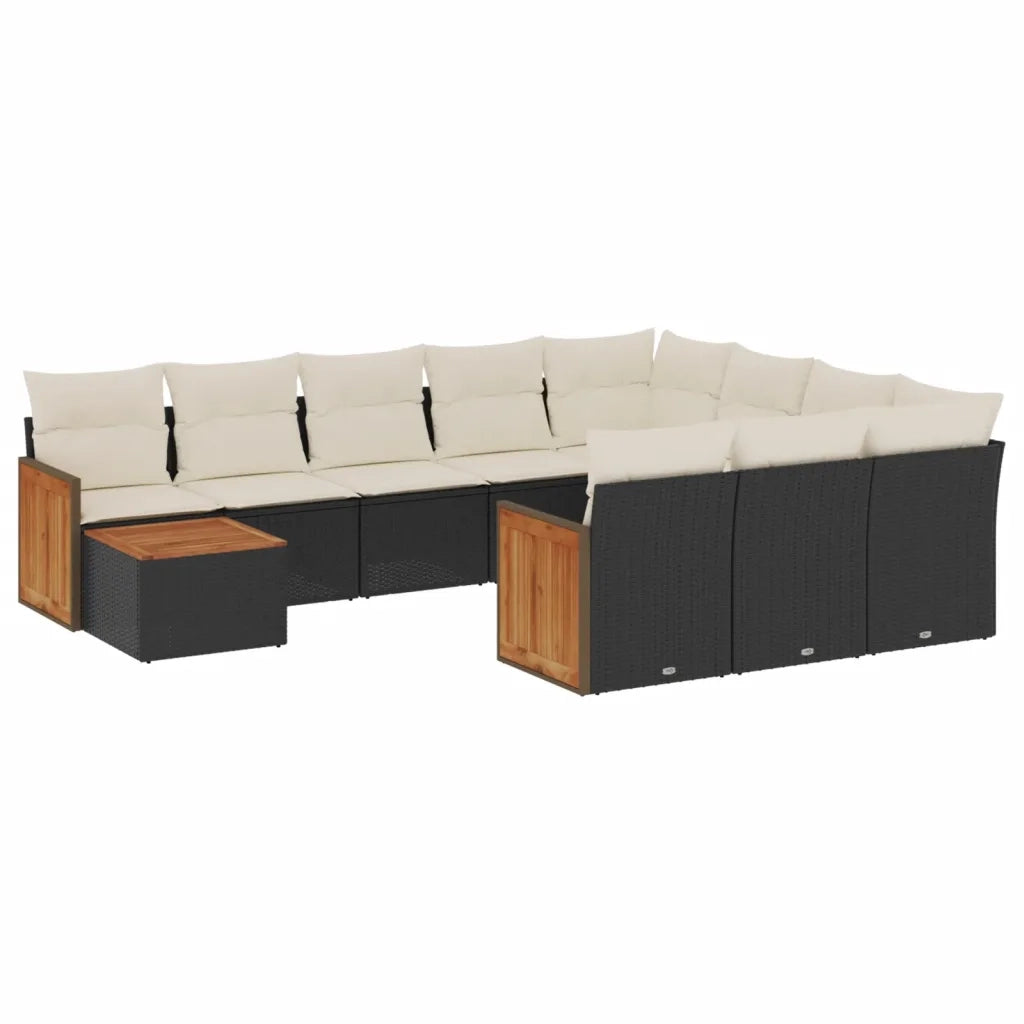 Set Divani da Giardino 11 pz con Cuscini in Polyrattan Nerocod mxl 113951