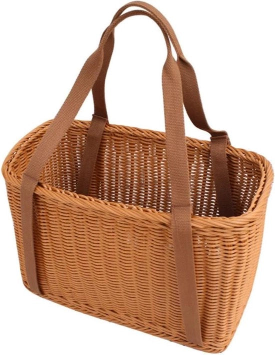 Rattan contenitore a mano con maniglia - contenitore di stoccaggio - contenitore per verdure - contenitore per docce - contenitore per frutta in cucina Dimensioni: 39 x 36 x 165 cm