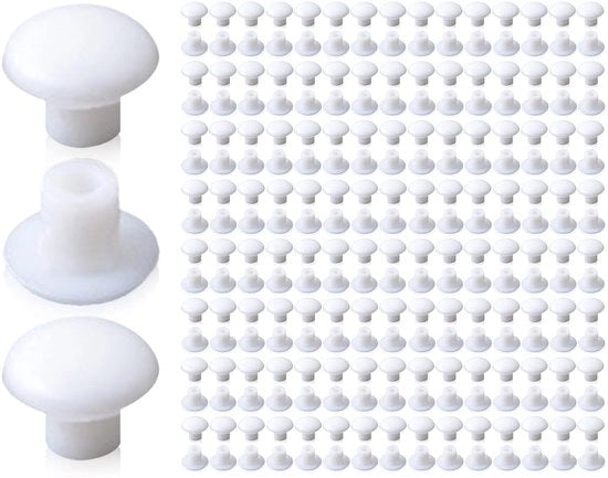 Doppi Polypropileeni 400 pezzi - Rondi - 5 mm - Per forare buchi - Per viti - Per mobili - Doppi per fori