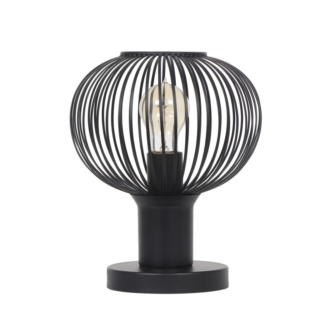 Lampada tavolo loft nera sfera Ø23 E27-10W GILA-Trio