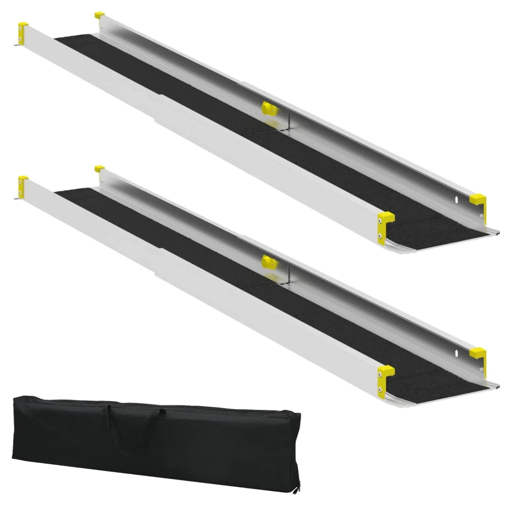 Ramp for Wheelchair 270 kg 2 pcs Nero 152 x 19 x 5,5 cm