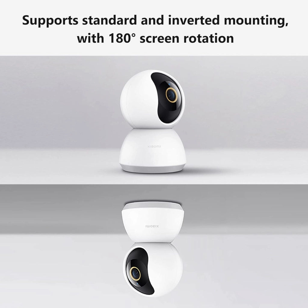 Mi Smart Camera C300 2K, Telecamera Wifi Interno Sorveglianza, Rilevamento Umano Intelligente AI, Risoluzione 2K, Rilevamento Umano Con IA -Lente 6P Apertura F1.4, Bianco