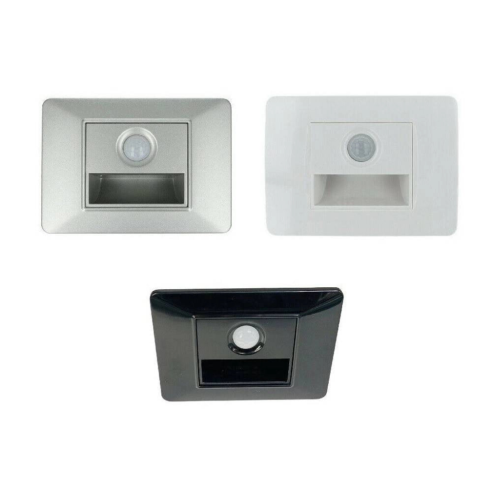 Trade Shop - Faretto Segnapasso A Led Per Scatola 503 Con Sensore Movimento Luce Fredda 6500k -