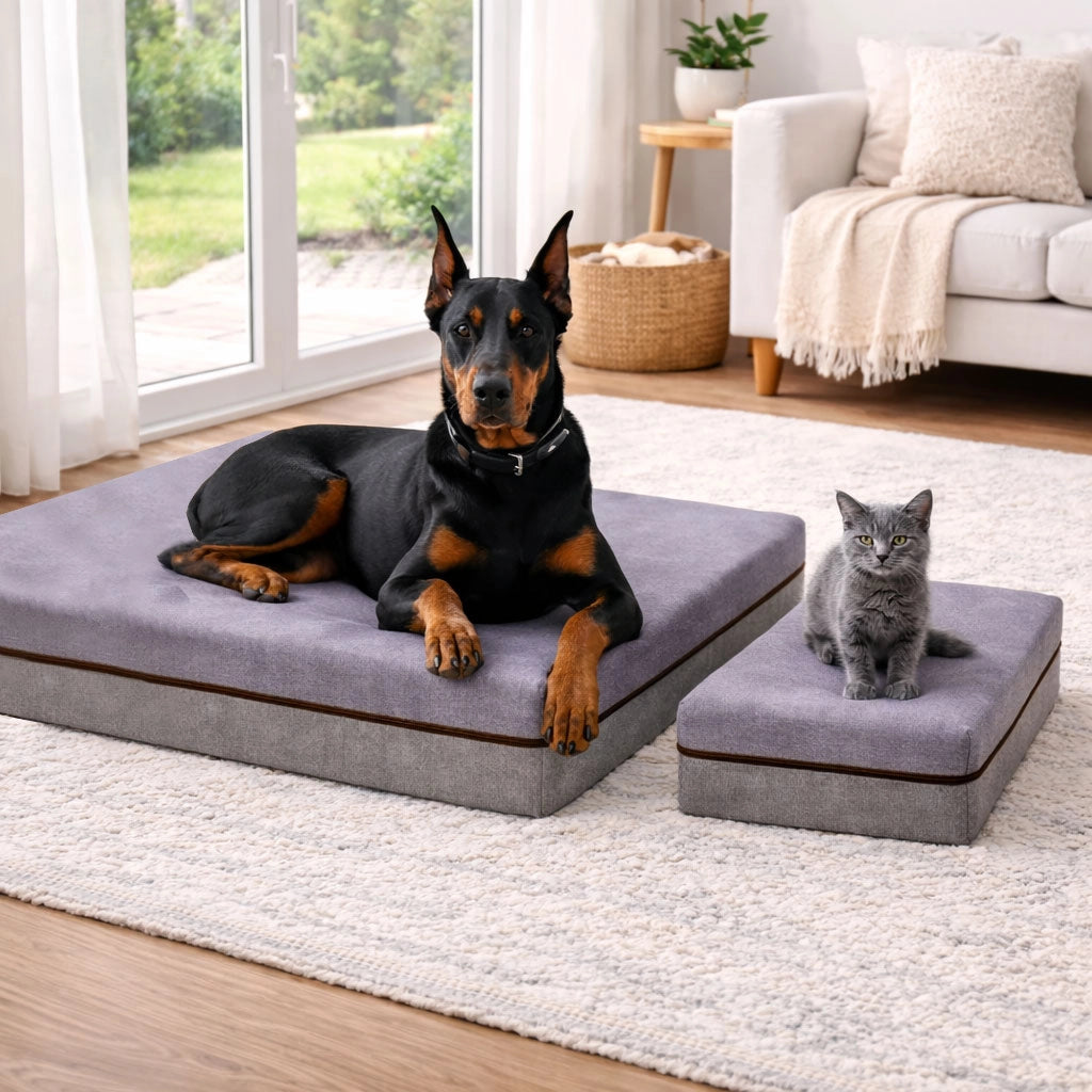 Cuccia Cane Taglia grande ï¿½ Materasso per Cani e Gatti, con tessuto anallergico Sfoderabile traspirante Lavabile, Lettino Imbottito Made in Italy 100% - CUCCIA 112x80
