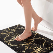 Mat anti-scivolo - morbido e assorbente - 1 pezzo - decorazione dorata - microfibra - 50 x 80 cm