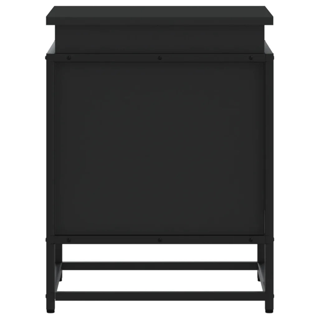 vidaXL Contenitore con Coperchio Nero 40x40x51,5 cm in Truciolato