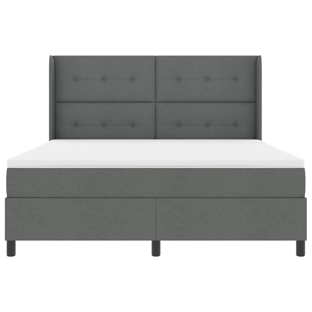 Letto a Sorgente LED Grigio scuro 180 x 200 cm Tessuto 3343519