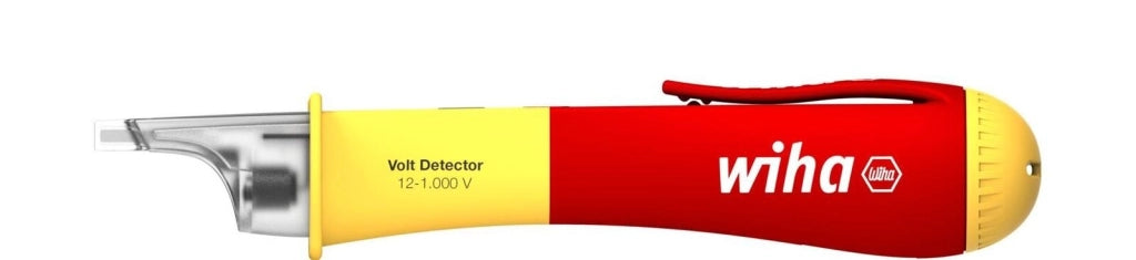 Wiha 43797 25513 Tester di Tensione Senza Contatto 12 1000 V AC con Display Incorporato e Torcia LED colore Rosso Giallo