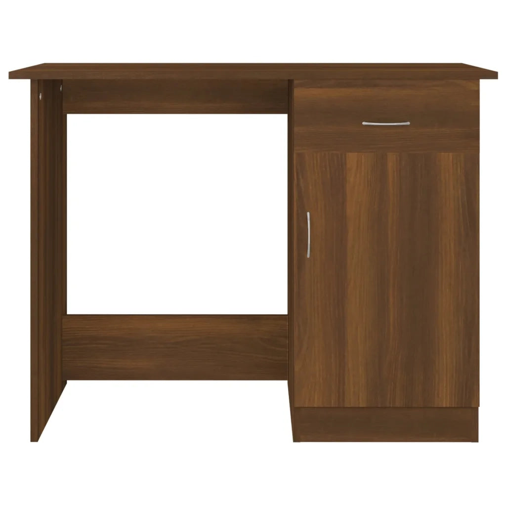Scrivania | Tavolo da Ufficio Rovere Marrone 100x50x76 cm in Legno Multistrato