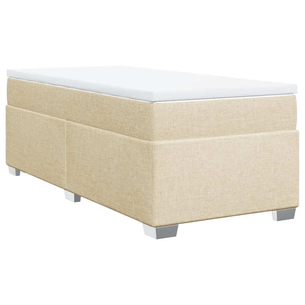 Giroletto a Molle con Materasso-Struttura Letto Crema 80x200 cm inTessuto 302510