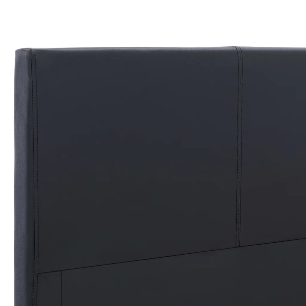 Letto matrimoniale | Letto per adulti | Giroletto Nero in Similpelle 180x200 cm