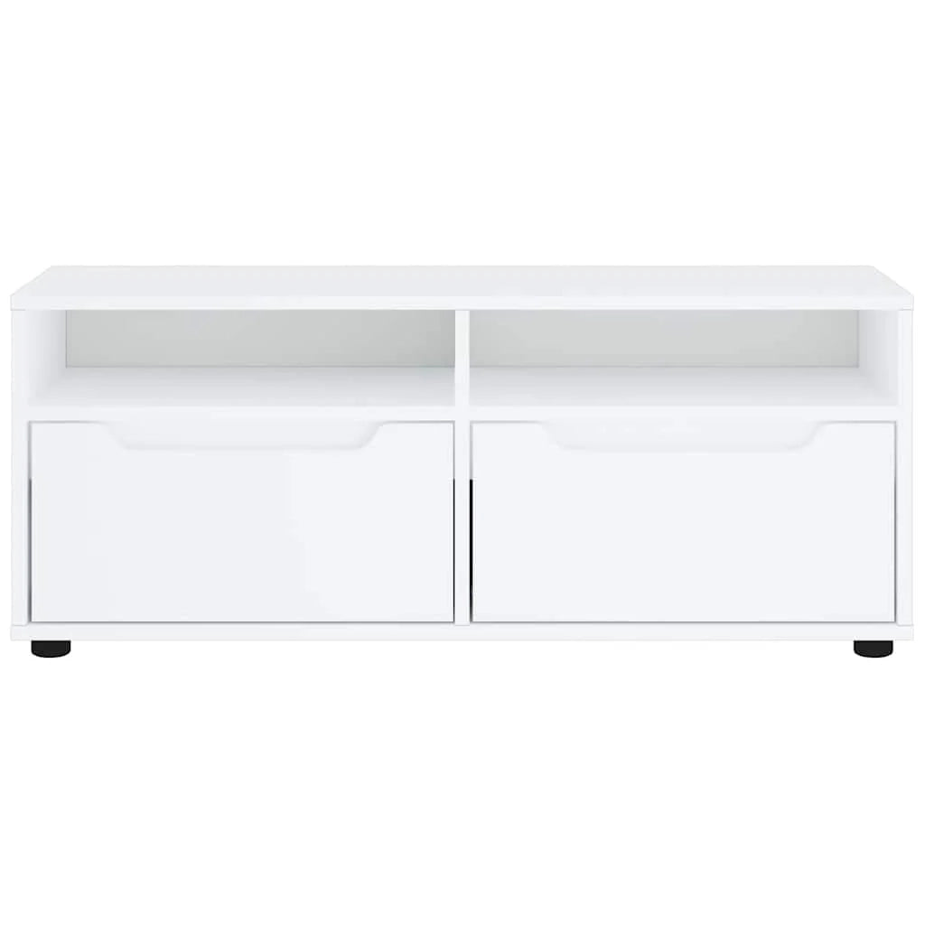Mobile TV da parete VISNES con ampio spazio di archiviazione 100 x 40 x 38 cm legno ingegnerizzato bianco 02_0058333