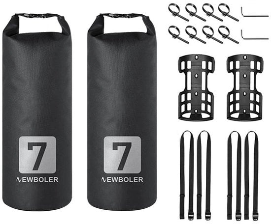 Borsa per bicicletta 7L impermeabile - roll top - bagaglio per bicicletta - tasca per bicicletta - outdoor - copertura in PVC - borsa per bicicletta