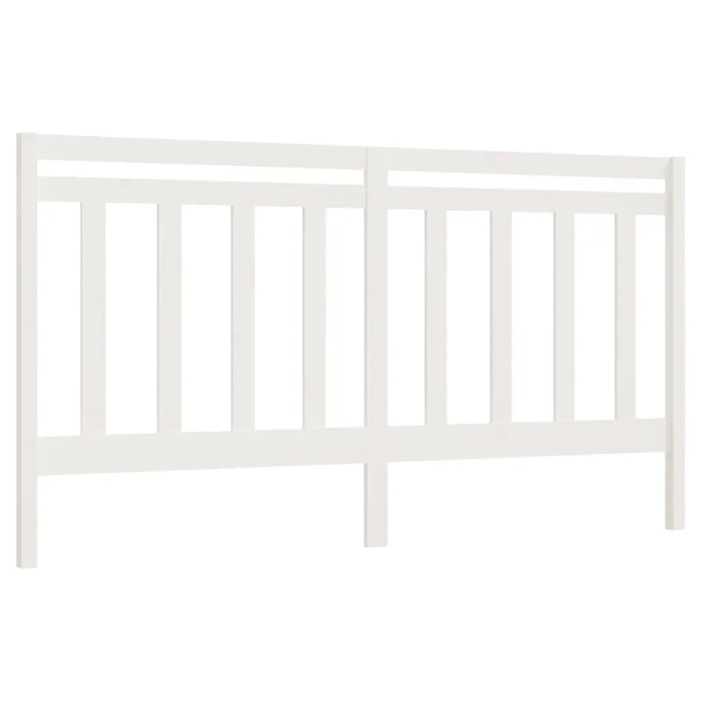 Testiera per Letto-Testata-Testiera Decorativa Bianca 206x4x100 cm Legno Massello di Pino 792184